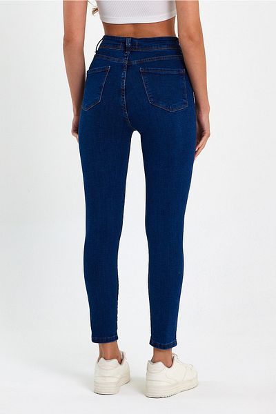 geenz manifacture Pantaloni din denim din lycra cu talie înaltă