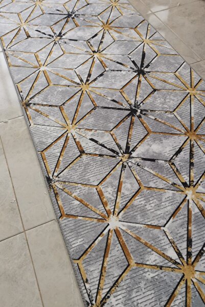 ALgorand Home Gold Colored Washable Non-Slip Base Cutting Roll Carpet Runner