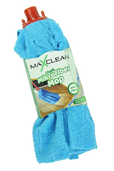MaxClean Çizgili Mop Mikrofiber Yedek Başlık Mavi 50x60