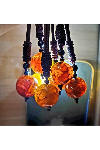 Singincraft Fire Agate Fire Agate - Natural Stone Necklace (2-20mm)