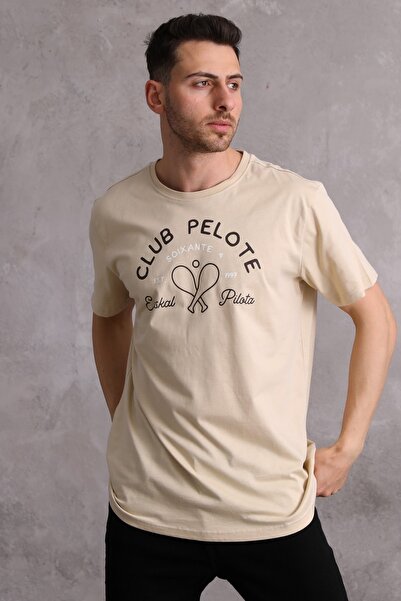 Lunaberry Marque 64 εμπριμέ ανδρικό μπλουζάκι 100% χτενισμένο βαμβακερό λαιμόκοψη κοντό μανίκι, μπλουζάκι