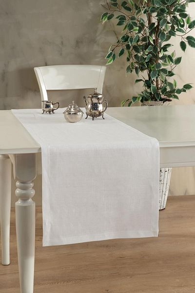 Emtory Home Δρομέας λινό από φυσικό βαμβάκι 45x200 (μακρύς δρομέας)
