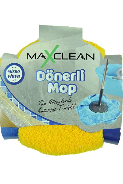 MaxClean Döner Mop Welsoft Yedek Başlık Sarı 35x35 Yedek Dönerli Paspas Ucu