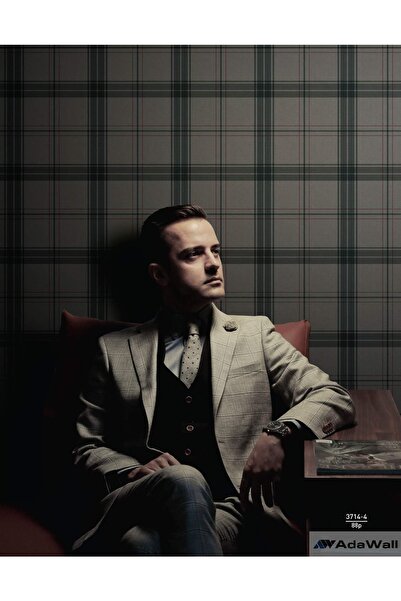 Adawall Alfa Burberry Çizgili Kareli Desen Duvar Kağıdı Non-woven Kağıt Taban...