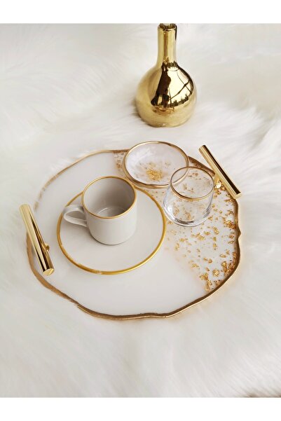 RESİNARTSHOP 4 Parça Damat Tepsisi Seti