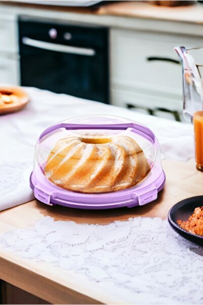 Melkan Home جرة الكيك وجرة الكيك بغطاء مغلق، جرة الكيك 7 لتر باللون الأرجواني