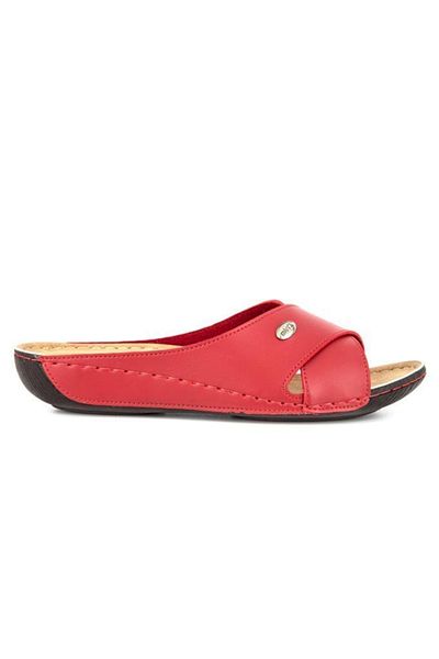 Muya Yara 32251-003 Papuci de damă cu talpă anatomică cu gel pentru călcâi - Roșu Claret 36-40