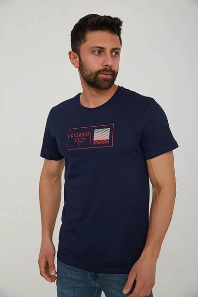 Cazador Ανδρικό μπλουζάκι Navy Blue 4198