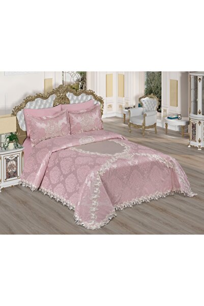 Finezza Lüks Habibe Güpürlü Poly/pamuk Kumaş Pudra Gelin Seti 6 Parça - 146