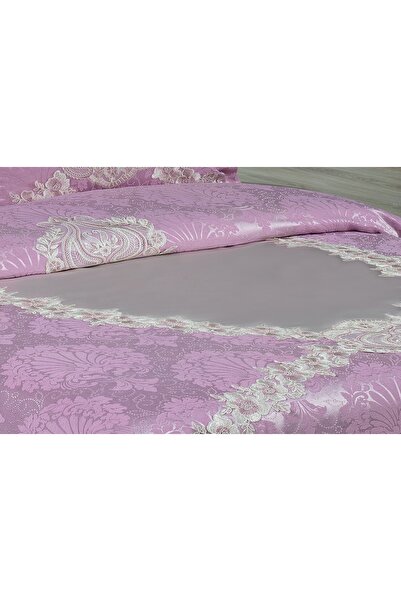 Finezza Lüks Habibe Güpürlü Poly/pamuk Kumaş Pudra Gelin Seti 6 Parça - 146