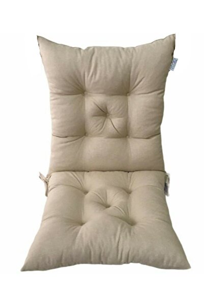 TEZKOTEKSTİL Arkalıklı Pofidik Kare Sandalye Minderi 40x85