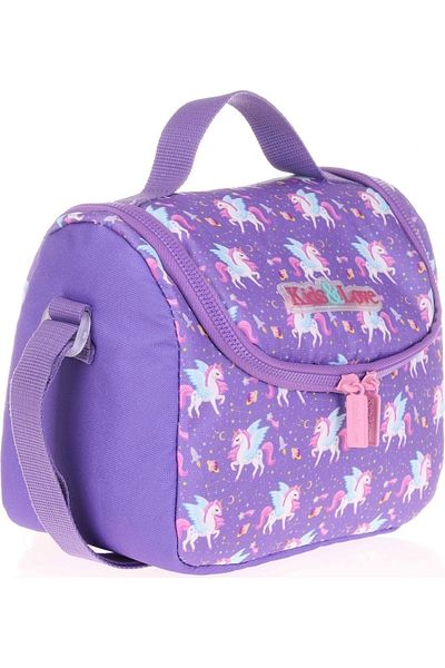 KAUKKO Cutie de prânz pentru fete Kids&love - Unicorn violet - căptușită termic