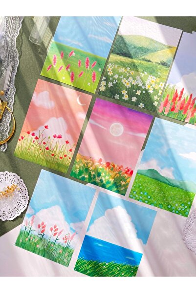 Hume Craft Bahar Temalı Kağıt Seti Bullet Journal Sticker / Defter / Ajanda /...