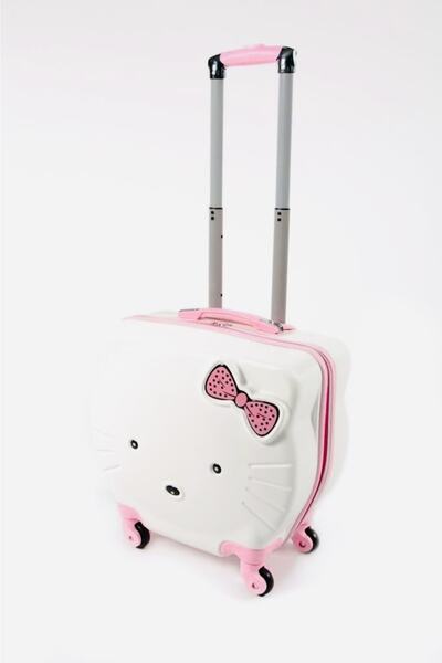 Kuzey Treend Çocuk Valiz Bavul Kitty Beyaz