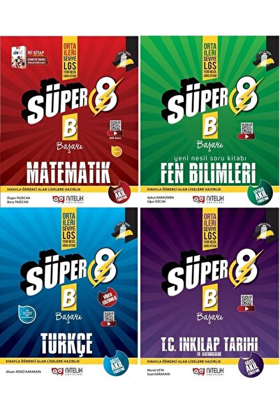 Nitelik Yayınları Nitelik 8.sınıf Lgs Süper B Yeni Baskı (başarı) 4'lü Soru B...