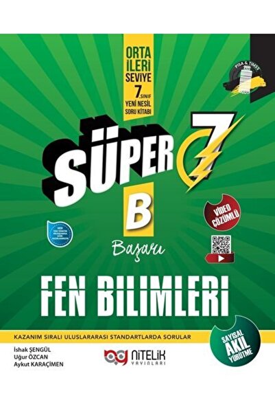 Nitelik Yayınları Nitelik 7.sınıf Süper B (başarı) Yeni Güncel Fen Bilimleri ...