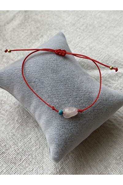 ATELİERGONCA El Yapımı Doğal Taş Kırmızı Ip Bileklik