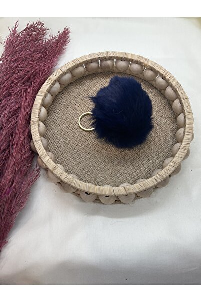 Emma Ties Peluş Ponpon Anahtarlık Ve Çanta Süsü Lacivert