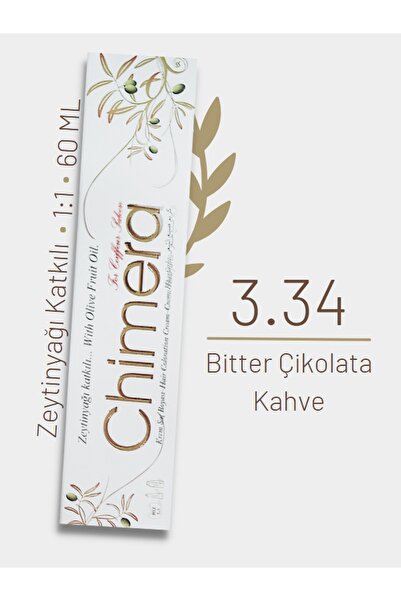 CHİMERA Yarı Bitkisel Saç Boyası No 3.34 - Bitter Çikolata Kahve 60ml