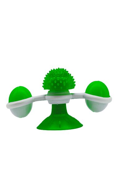 TİNEKE Rotating Cat Toy with Suction Cup and Food Bowl 1 Piece Green