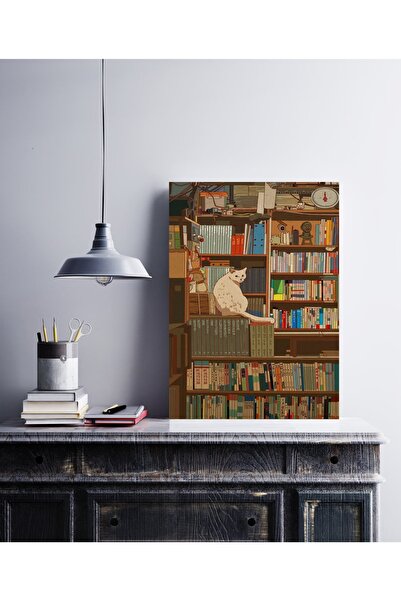 ALAMODECOR Bohem Minimalist Soyut Çizim Kanvas Tablo