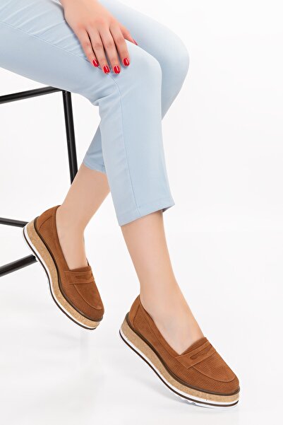 Elile Shoes Hakiki Deri Mantar Taban Büyük Numara Kadın Oxford Ayakkabı 41-42...