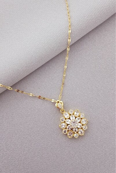 Larenya Heart Model Zircon Stone Stainless Steel Necklace