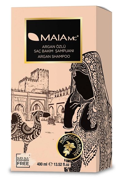 Maia mc Argan Extract Hair Care Shampoo - Moisturizes and Prevents Dandruff Formation