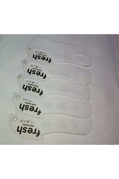 Bhk butik Pack of 5 Men's Sneakers White Invisible Socks