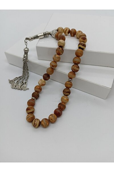 BalıkHediyelik Tibet Akiği Tespih / Akik Taşı Doğaltaş Tespih- Mdl-1038