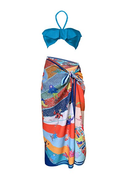 Bolder Dela Colorful Carnival Linen Look Pareo (No Inside)