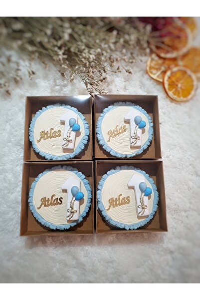 glow moon Doğum Günü Bebek Magneti / 1 Yaş Bebek Magneti / Hediyelik Bebek Ma...