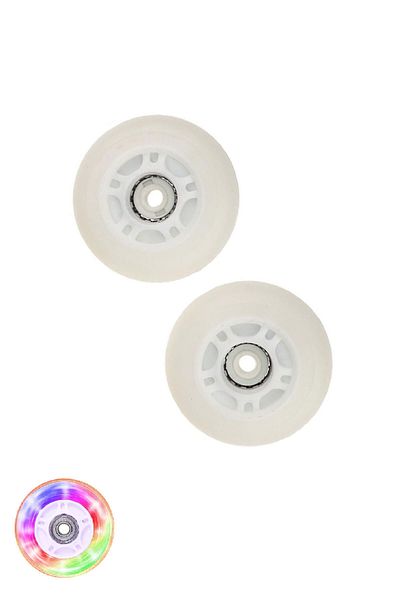 Toyaş Pu Silicone Wheel Set 2 Li 70 Mm Abec-7 Bearing Illuminated Spare Skate Wheel