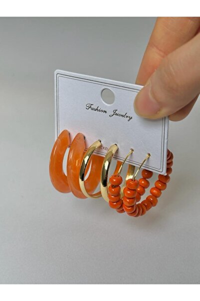 MRK 3lü Halka Çoklu Set Orta Boy Küpe