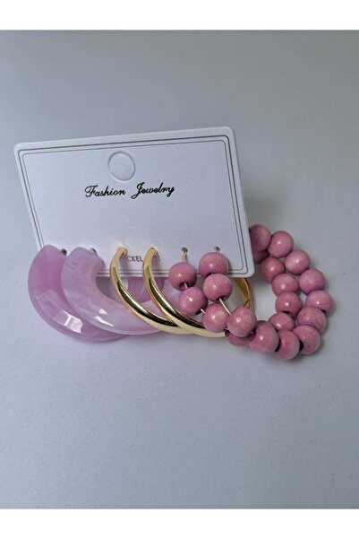 MRK 3lü Halka Çoklu Set Orta Boy Küpe