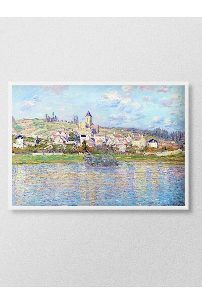Mudi Store Claude Monet Vetheuil Tablo Sanatsal Ünlü Ressam Poster Çerçevesiz...