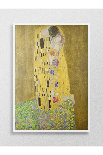 Mudi Store Gustav Klimt The Kiss Tablo Sanatsal Ünlü Ressam Poster Çerçevesiz...