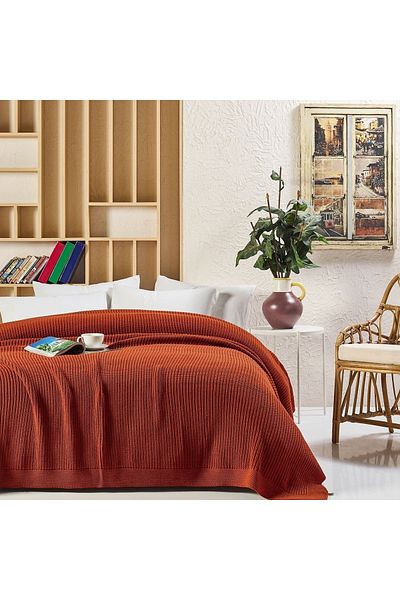 Betires Home Cap2101 Knitted Blanket Tile Single Beige