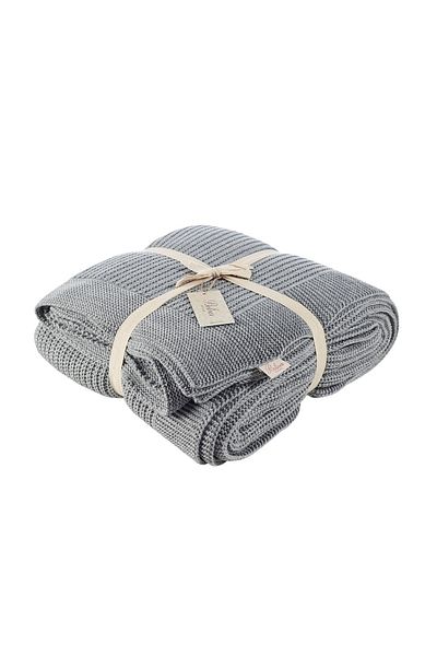 Betires Home Cap2101 Knitted Blanket Gray Single Beige