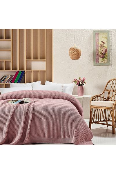 Betires Home Cap2101 Knitted Blanket Dried Rose Single Dried Rose