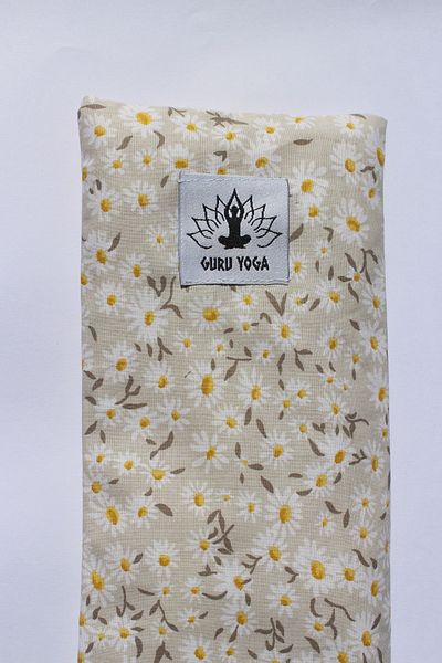 Om Guru Yoga Guru Yoga Lavender Eye Pillow Αρωματοθεραπεία Διαλογισμός Λεβάντα Επιθέματα ματιών με κίτρινο μοτίβο μαργαρίτας