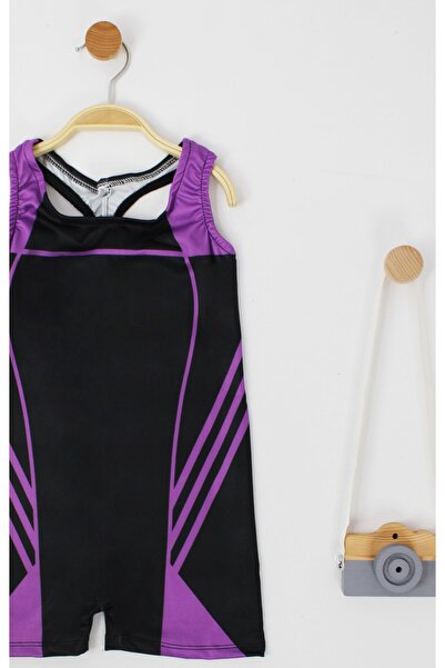 TRENDİMİZBİR Girls' Swimsuit with Swim Shorts