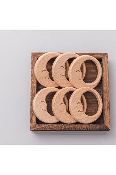 WooDanica عضاضة خشبية للتسنين هدية للأم والطفل