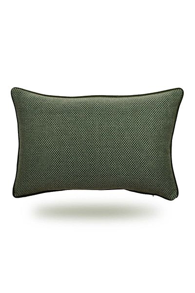 conthes Green Khaki Color Woven Throw Pillow Cover