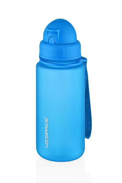 Uzspace 400 Ml Tritan Unbreakable Unscented Water Bottle with Straw Pink-blue Set