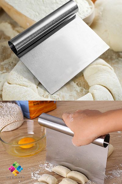 Dekamis Stainless Steel Cream and Chocolate Scraper / Dough Cutting Apparatus 12.5cm