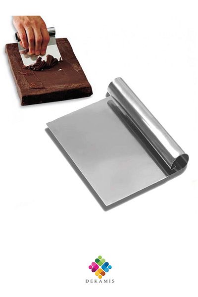 Dekamis Stainless Steel Cream and Chocolate Scraper / Dough Cutting Apparatus 12.5cm