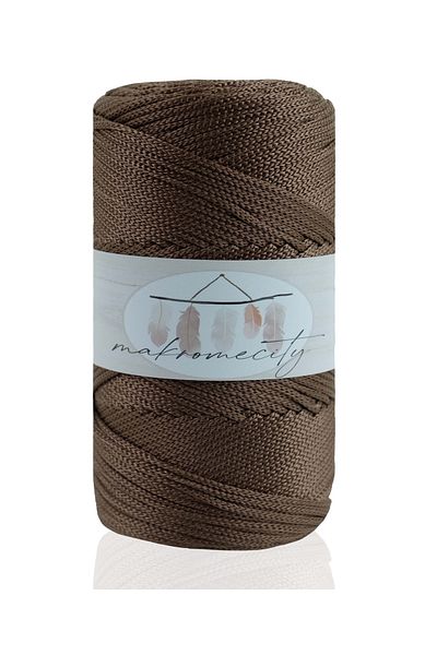 Makromecity Premium 100 gr πολυεστέρας μακραμέ σχοινί καφέ 2mm - 120 M Supla σχοινί και κλωστή τσάντας