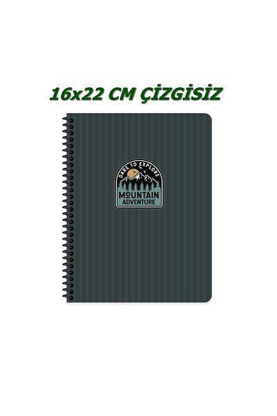 KESKİN COLOR 16x22 سم غير مبطن 80 ورقة غطاء من الورق المقوى في الهواء الطلق سلك دفتر
