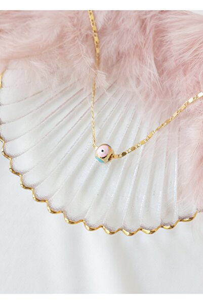 CHARMLUCKY Cube Colorful Evil Eye Necklace